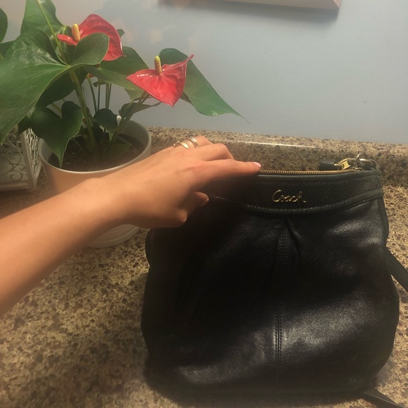 Coach Black Crossbody Hobo Purse - Picture 6 of 8